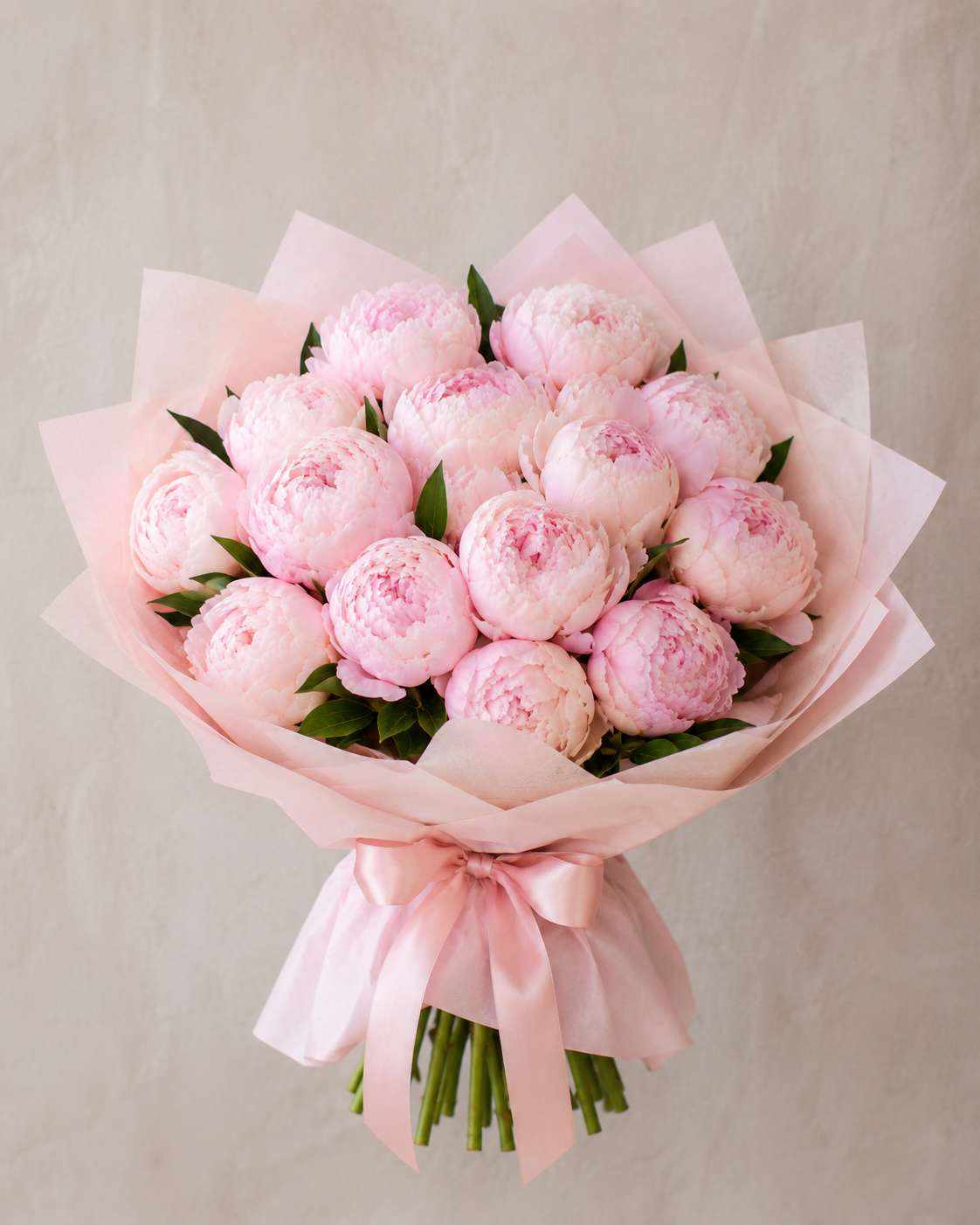 Beautiful pink peony bouquet
